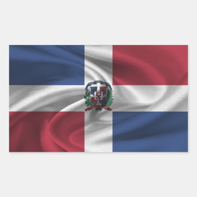 Dominican Republic Flag Rectangular Sticker (Front)
