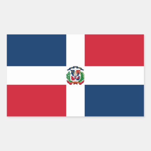 Dominican Republic Flag Rectangular Sticker