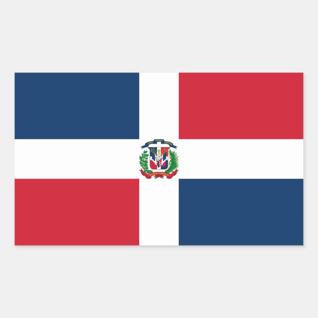 Dominican Republic Flag Rectangular Sticker (Front)