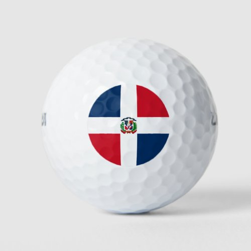 Dominican Republic Flag Red White Blue Golf Balls