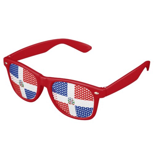Dominican Republic Flag Retro Sunglasses