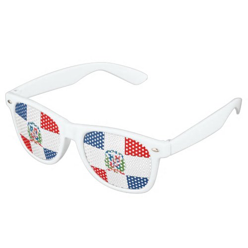 Dominican Republic Flag Retro Sunglasses