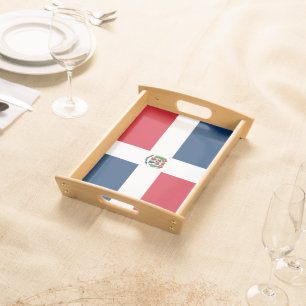 Dominican Republic flag Serving Tray