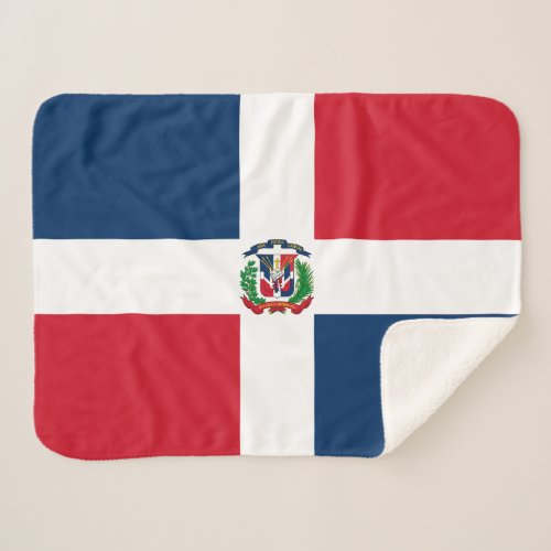 Dominican Republic Flag Sherpa Blanket