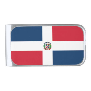Dominican Republic flag Silver Finish Money Clip
