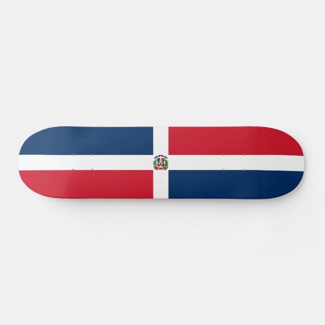 Dominican Republic Flag Skateboard (Horz)