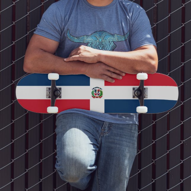 Dominican Republic flag Skateboard (Outdoor 3)