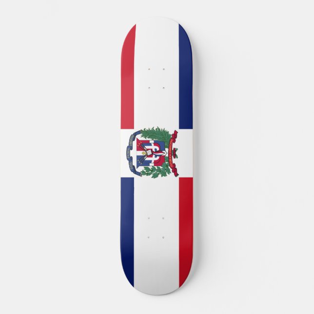 Dominican Republic Flag Skateboard (Front)