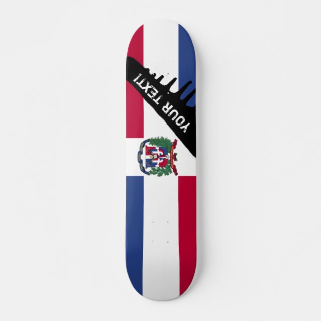 Dominican Republic Flag Skateboard Deck (Front)