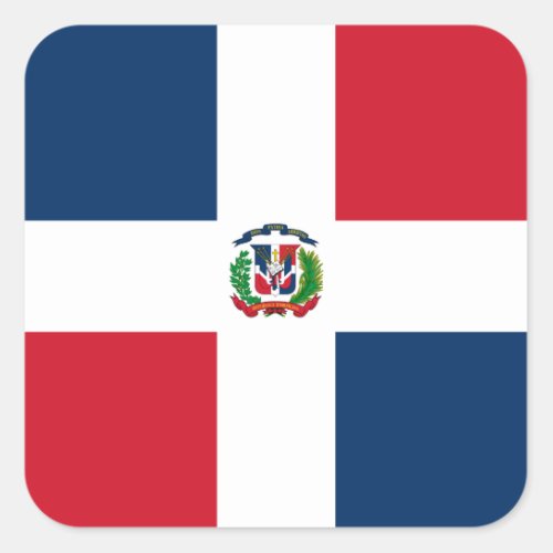 Dominican Republic Flag Square Sticker