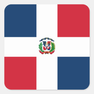Dominican Republic Flag Square Sticker