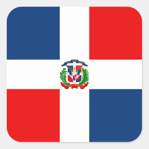 Dominican Republic Flag  Square Sticker