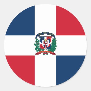 Dominican Republic Flag Sticker by the_little_gift_shop at Zazzle
