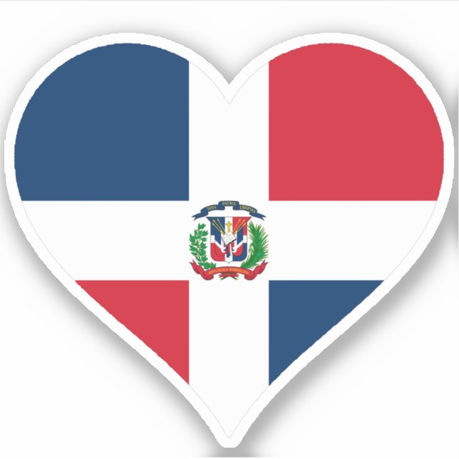 Dominican Republic Flag Sticker (Front)