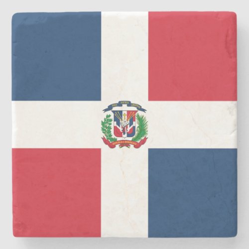 Dominican Republic Flag Stone Coaster