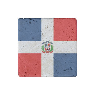 Dominican Republic Flag Stone Magnet