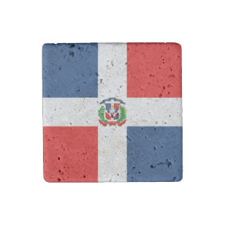 Dominican Republic Flag Stone Magnet