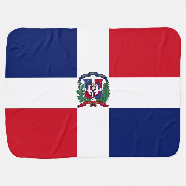 Dominican Republic Flag Swaddle Blanket (Horizontal)