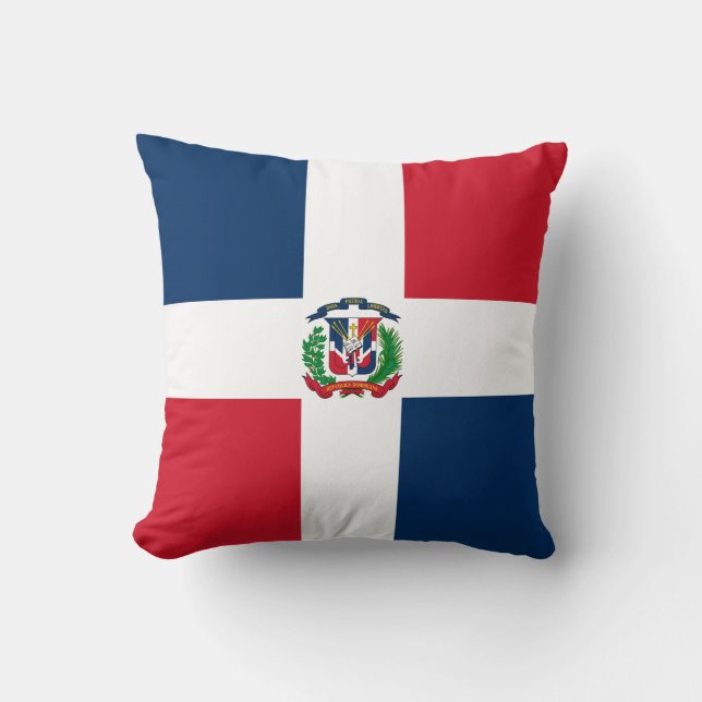 Dominican Republic Flag Throw Pillow (Front)