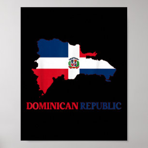 Dominican Republic Flag Travel Souvenir Dominican  Poster