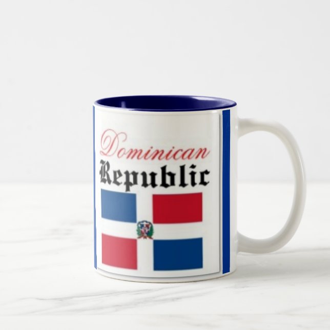 Dominican Republic flag Two-Tone Coffee Mug (Right)