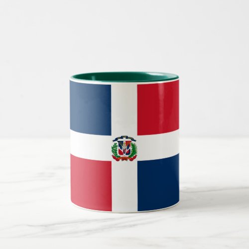 Dominican Republic Flag Two_Tone Coffee Mug