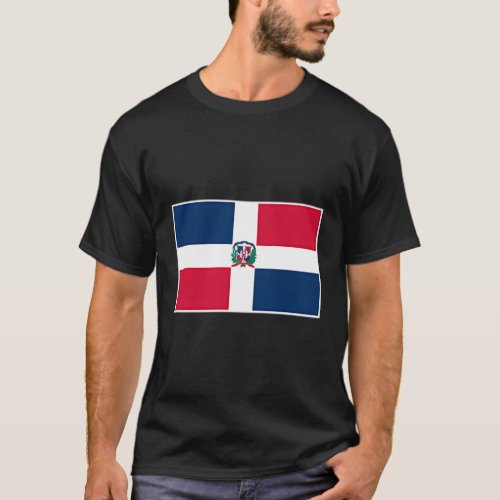 Dominican Republic Flag With National Colors T_Shirt