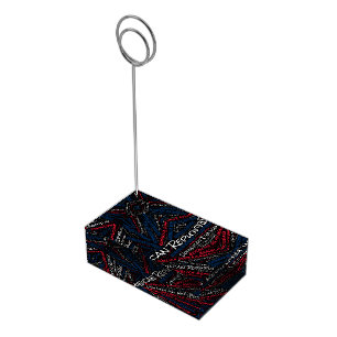 Dominican Republic Flag Word Cloud Place Card Holder