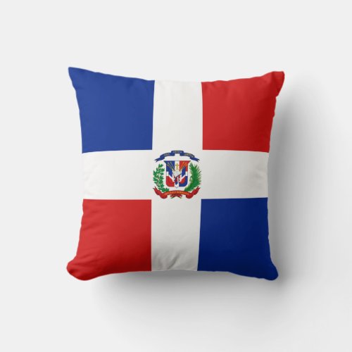 Dominican Republic Flag x Flag Pillow