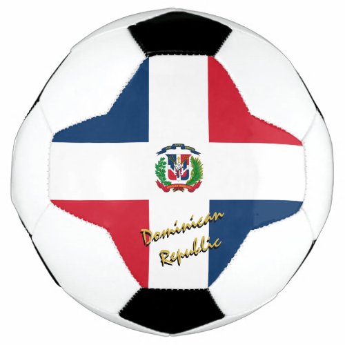 Dominican Republic Football  Flag  Sports Soccer Ball