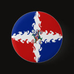 Dominican Republic Gnarly Flag Button