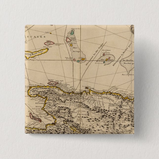 Dominican Republic, Haiti, West Indies Pinback Button (Front)