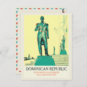 Dominican Republic, Heroes of the Restoration Post Postcard