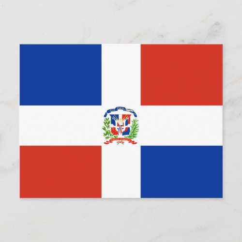 Dominican Republic High quality Flag Postcard
