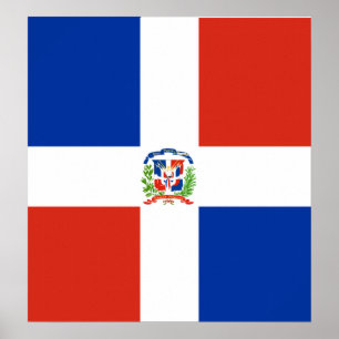 Dominican Republic High quality Flag Poster