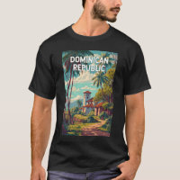 Dominican Republic Illustration Travel Art Vintage
