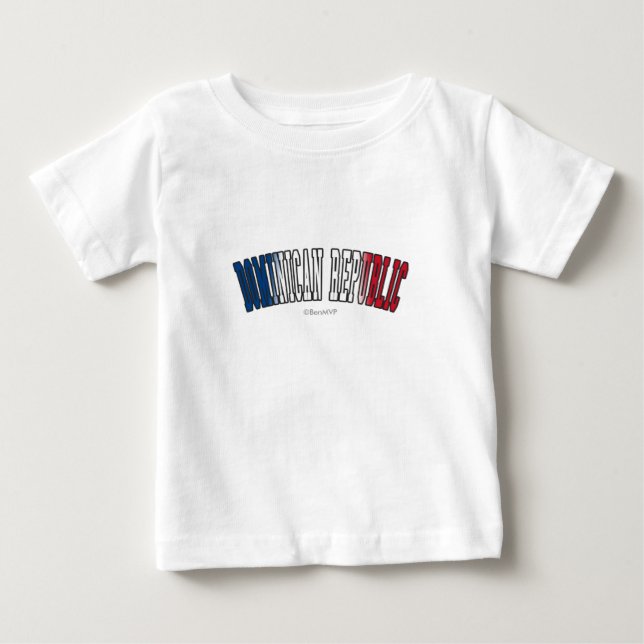 Dominican Republic in national flag colors Baby T-Shirt (Front)
