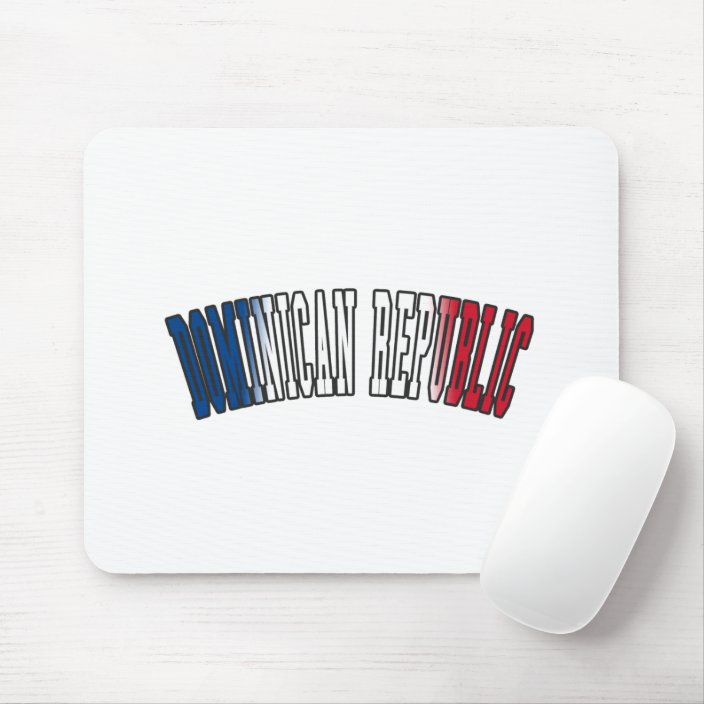 Dominican Republic in National Flag Colors Mouse Pad