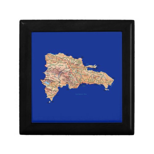 Dominican Republic Map Gift Box
