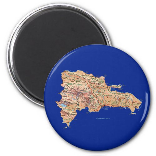 Dominican Republic Map Magnet