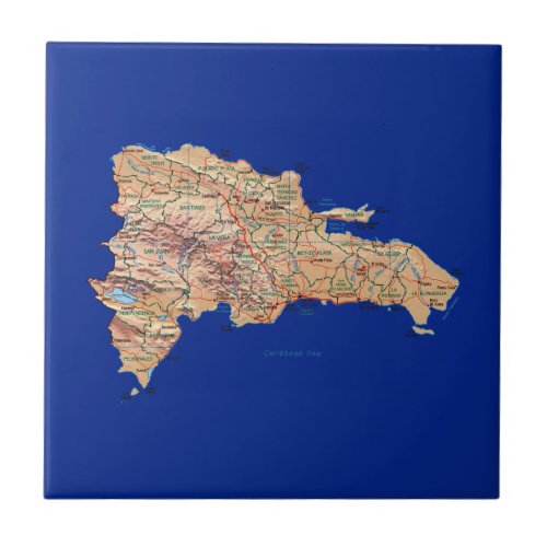 Dominican Republic Map Tile