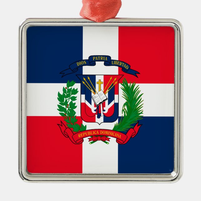 Dominican Republic Metal Ornament (Front)