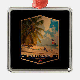 Dominican Republic Metal Ornament