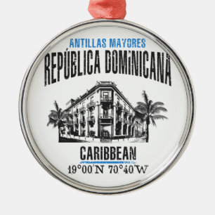 Dominican Republic Metal Ornament