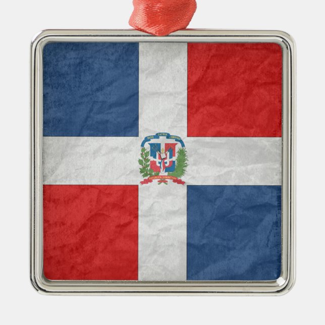 Dominican Republic Metal Ornament (Front)