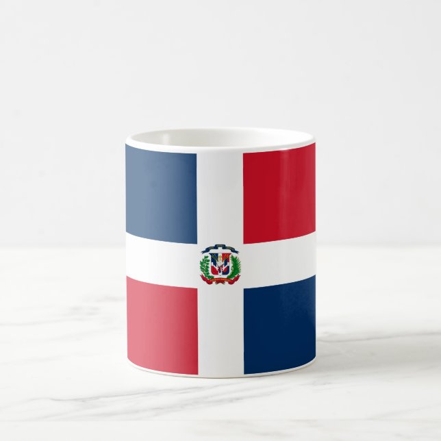 Dominican Republic National World Flag Coffee Mug (Center)