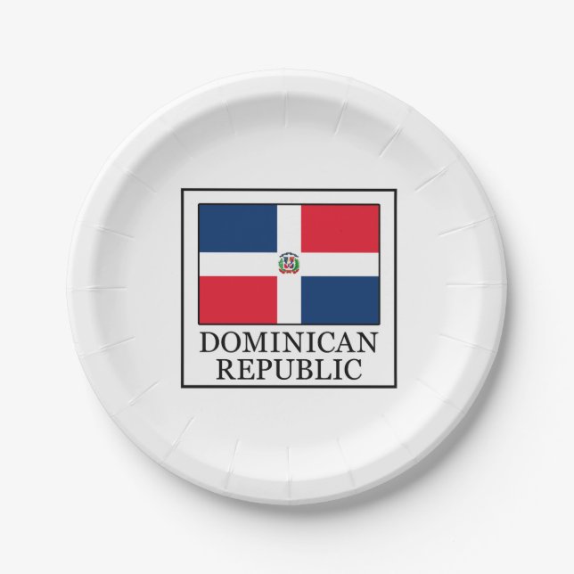 Dominican Republic Paper Plates (Front)