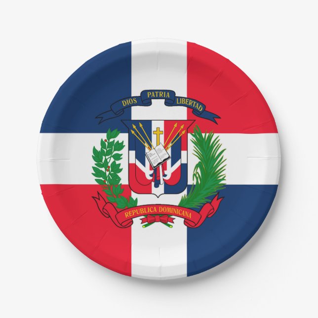 Dominican Republic Paper Plates (Front)
