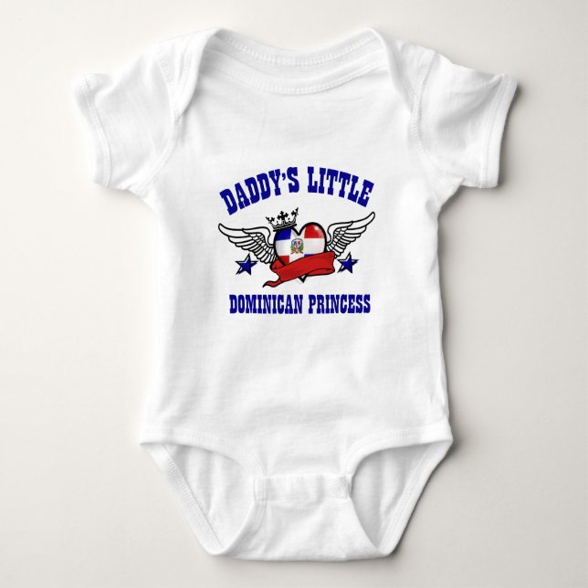 Dominican Republic Princess Design Baby Bodysuit (Front)