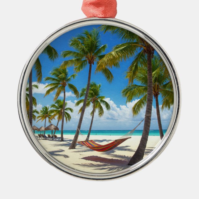Dominican Republic Punta Cana Beach Travel Metal Ornament (Front)
